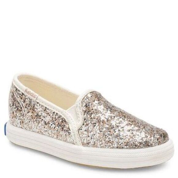 Kate Spade x Keds Double Decker Glitter Slip-On Sneakers - Picture 1 of 7